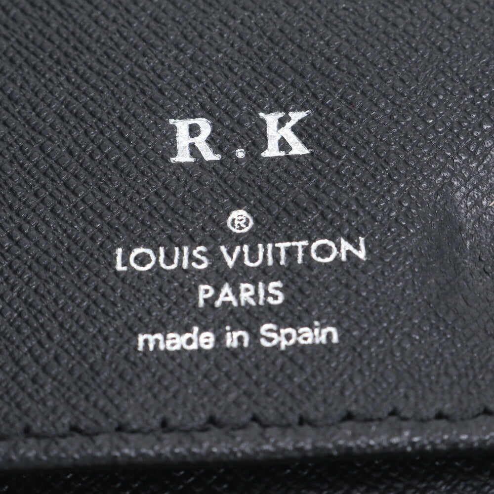 美品 ルイヴィトン ダミエ グラフィット ジッピー ウォレット ヴェルティカル N63095 レザー 長財布 メンズ MCM CG26-6