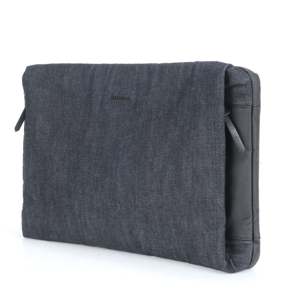 極美品 ディーゼル デニム セカンドバッグ クラッチ ポーチ 通勤 ビジネス ブラック 黒 紳士 A4 メンズ ECE CG28-6