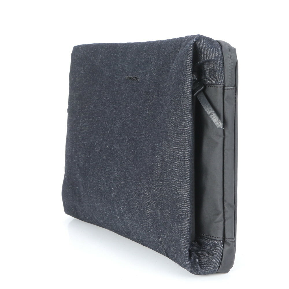 極美品 ディーゼル デニム セカンドバッグ クラッチ ポーチ 通勤 ビジネス ブラック 黒 紳士 A4 メンズ ECE CG28-6