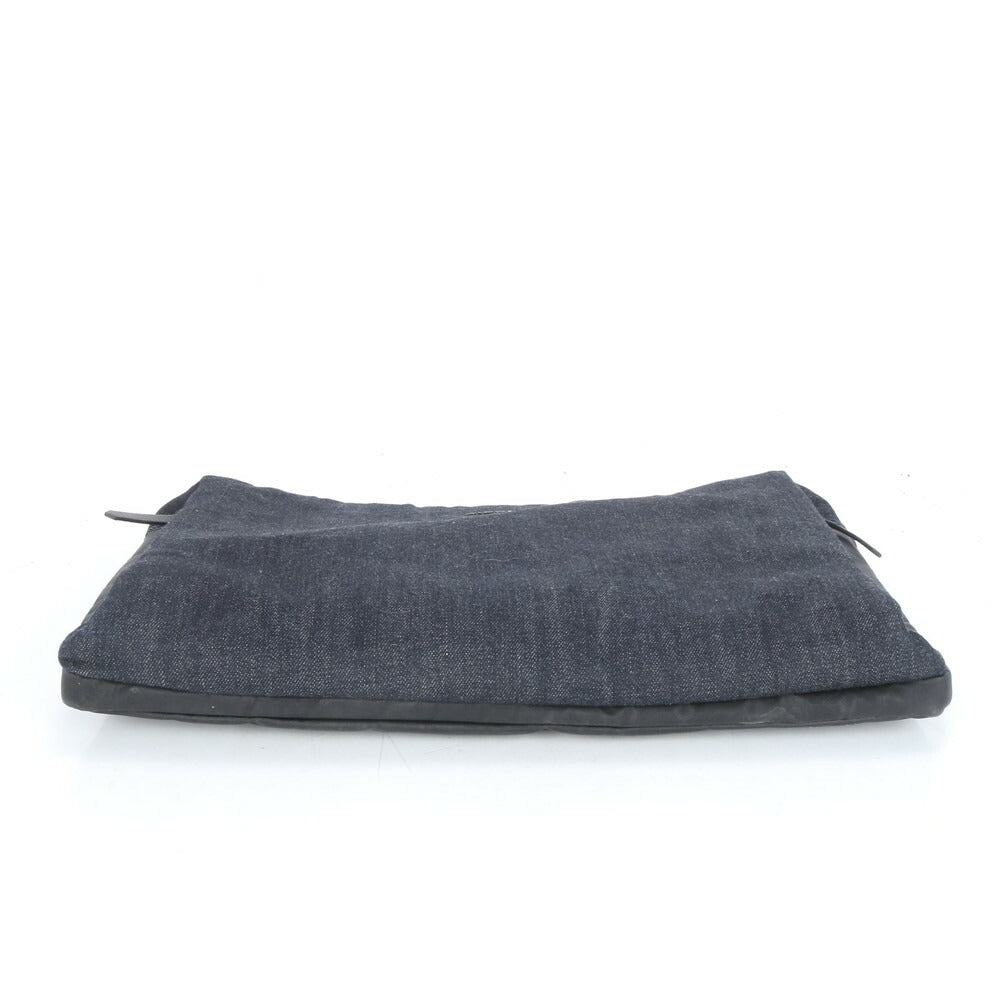 極美品 ディーゼル デニム セカンドバッグ クラッチ ポーチ 通勤 ビジネス ブラック 黒 紳士 A4 メンズ ECE CG28-6