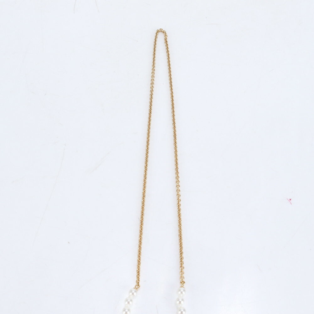 極美品 クリスチャンディオール AirPods チェーンホルダー ネックレス フェイクパール ゴールド アクセサリー レディース RCE CH1-7