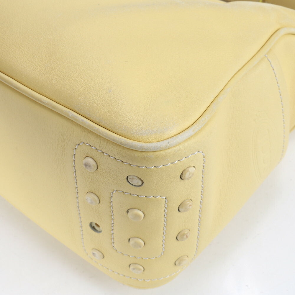 トッズ レザー ショルダーバッグ 肩掛け ワンショルダー トート ハンド シルバー 金具 レディース RRE CH18-10