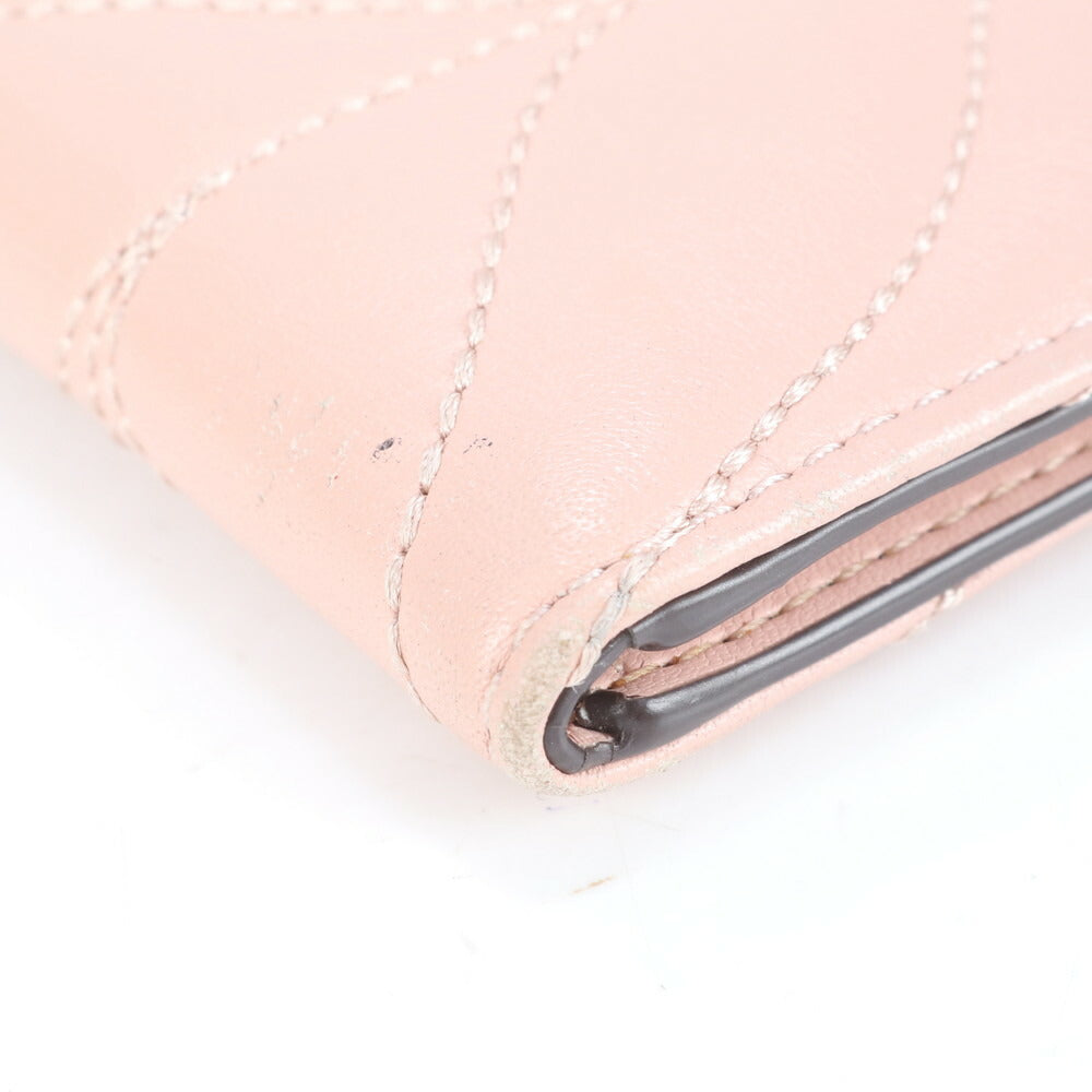 美品 ケイトスペード キルティング レザー フラグメントケース カードケース 二つ折り 財布 コンパクト ウォレット レディース RRE CJ2-5