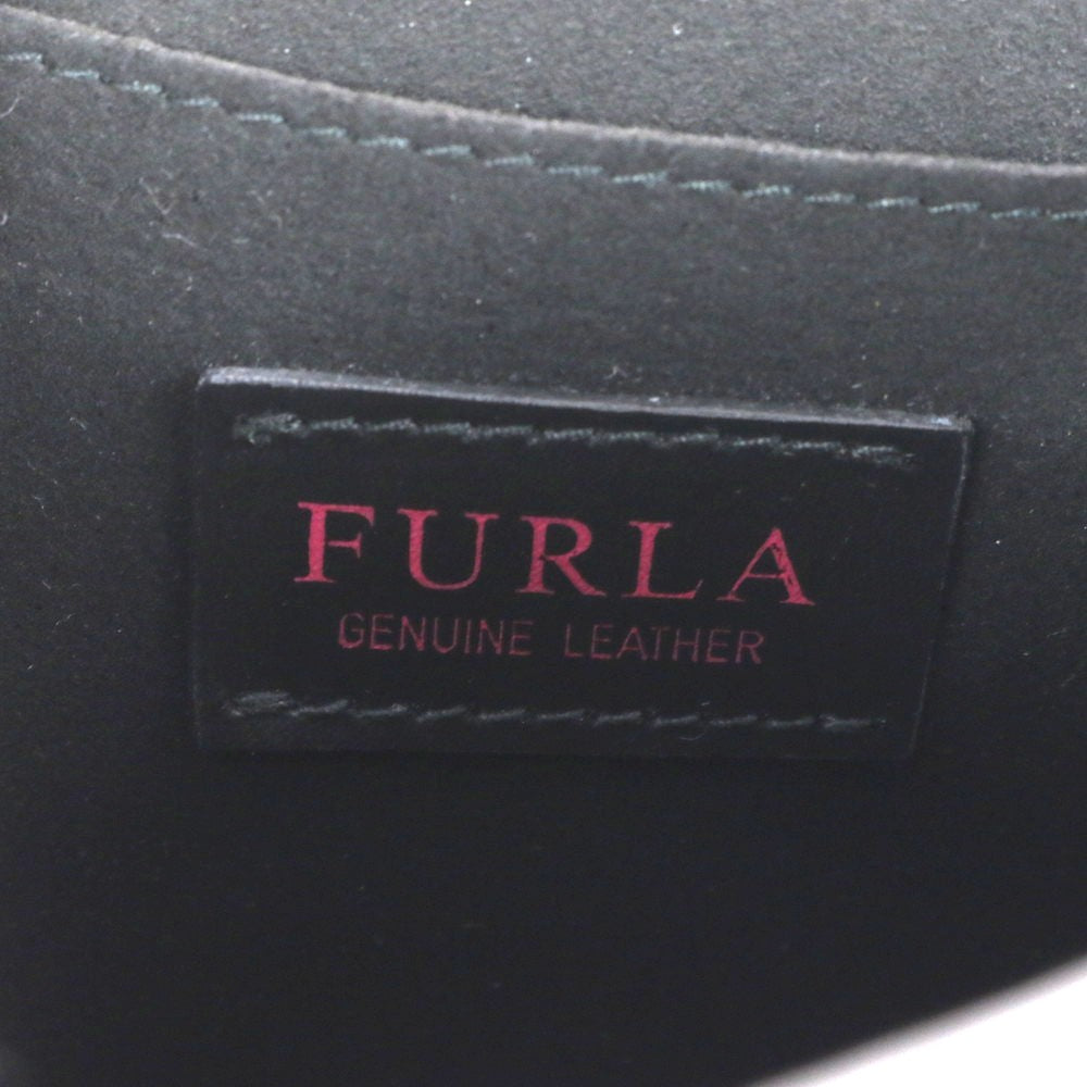 極美品 フルラ ライク レザー 2WAY ゴールド チェーン ショルダーバッグ 斜め掛け ハンド トート ブラック 黒 レディース RCE CI22-9