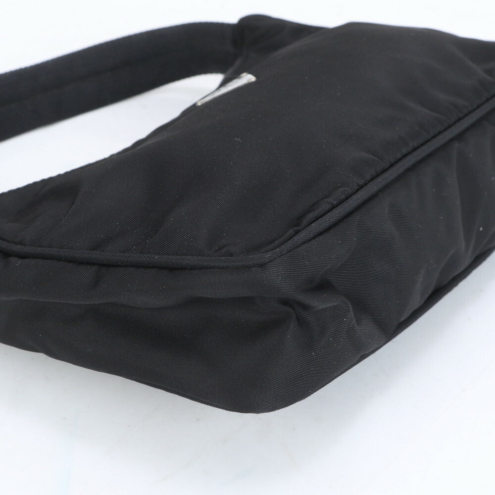 極美品 プラダ テスート ナイロン トライアングルロゴ ハンドバッグ ブラック 黒 レディース RUM CU20-3