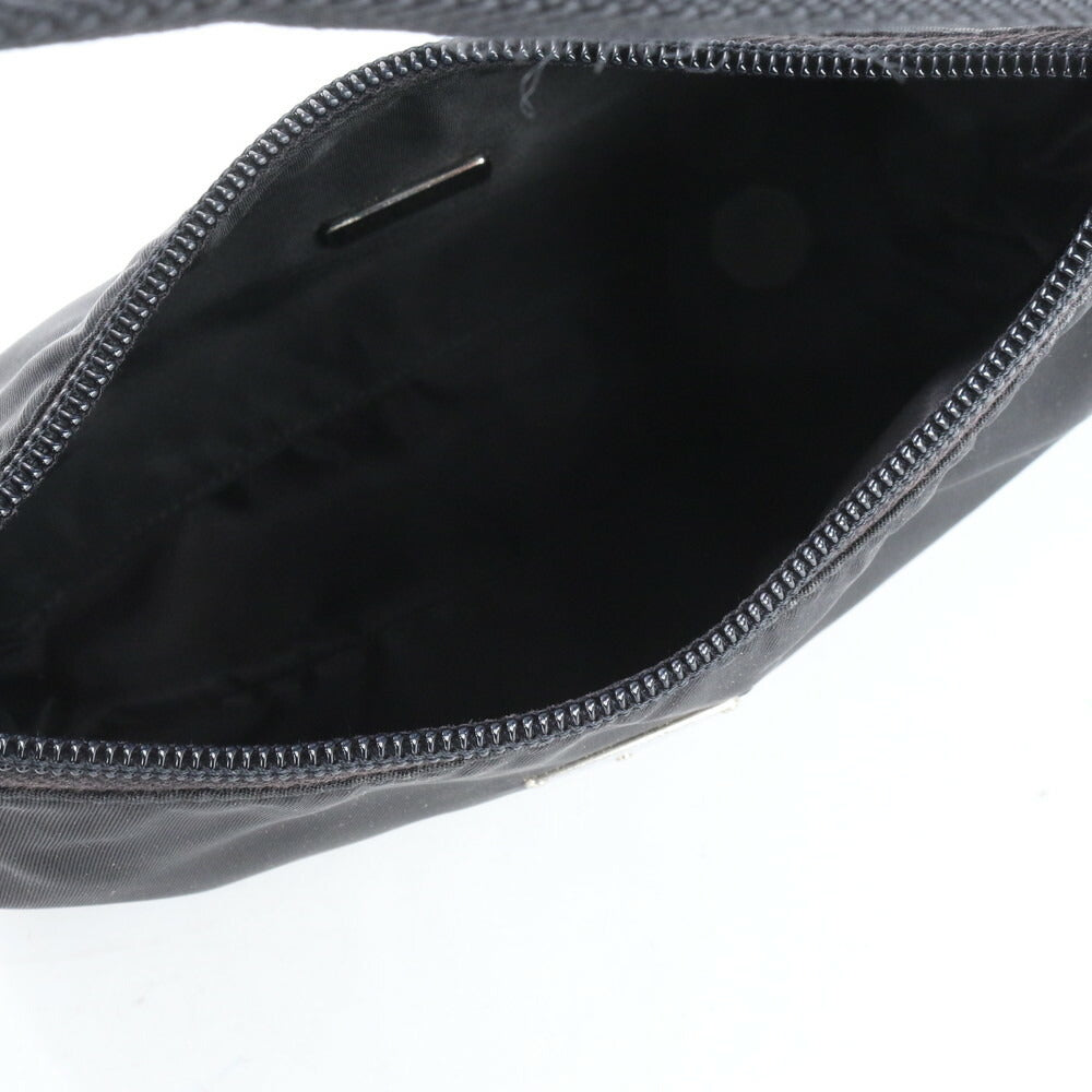 極美品 プラダ テスート ナイロン トライアングルロゴ ハンドバッグ ブラック 黒 レディース RUM CU20-3