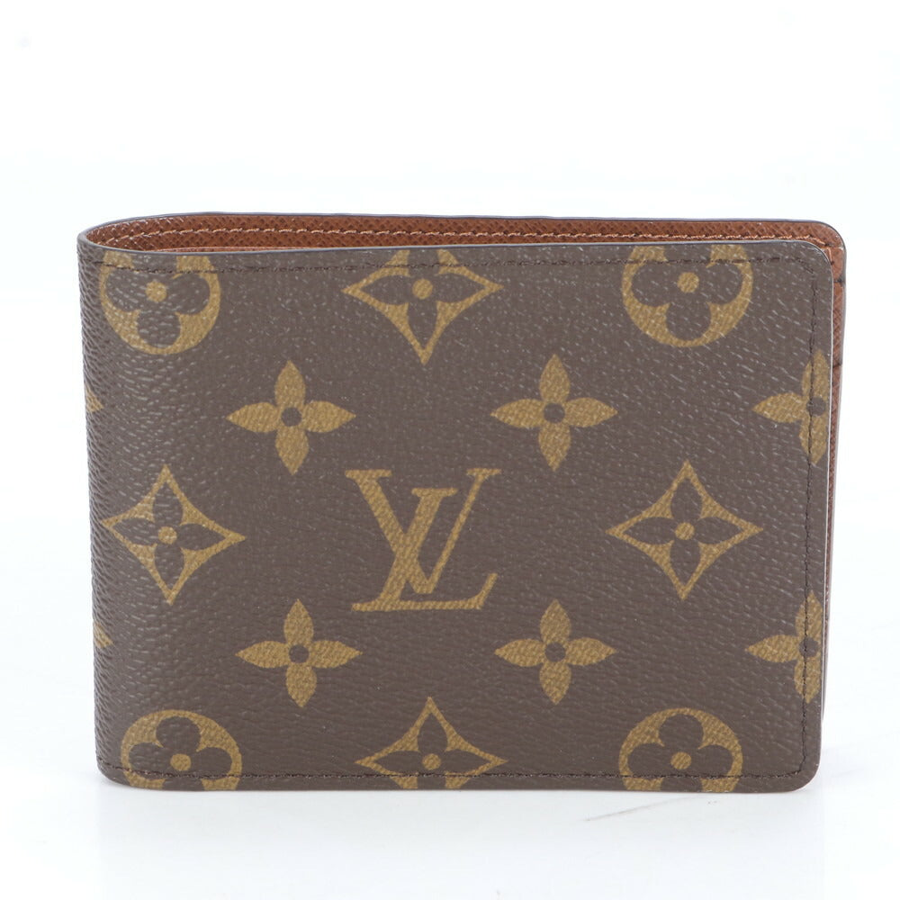 極美品 ルイヴィトン RFID付 モノグラム ポルトフォイユ ミュルティプル レザー 二つ折り 財布 コンパクト ウォレット メンズ ECE CK1-8