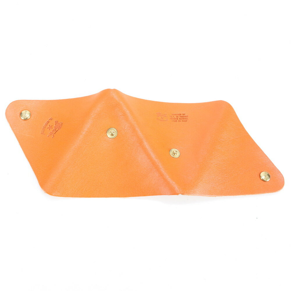 新品同様 現行品 イルビゾンテ イタリア製 レザー コインパース ケース トライアングル コンパクト ウォレット レディース RUE CK26-5