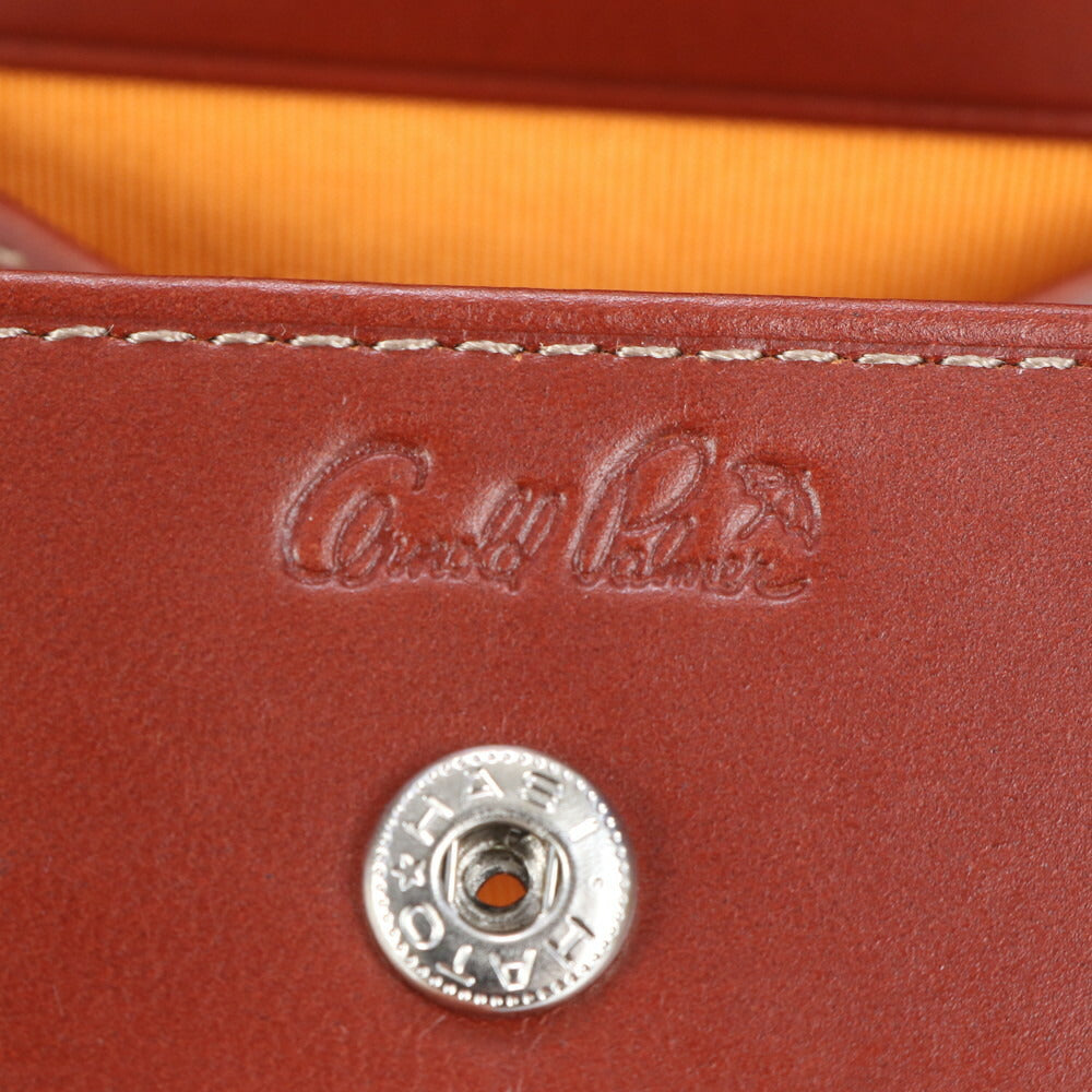 美品 アーノルドパーマー レザー コインケース 小銭入れ コンパクト ウォレット 本革 ブラウン 茶色 メンズ レディース RUM CL7-6