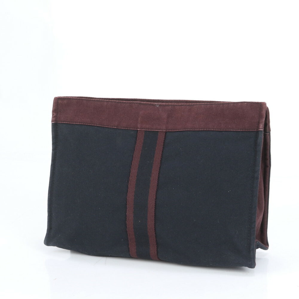 美品 エルメス フールトゥ セカンドバッグ クラッチ ポーチ 通勤 ビジネス ブラック 黒 紳士 メンズ RUM CK25-8