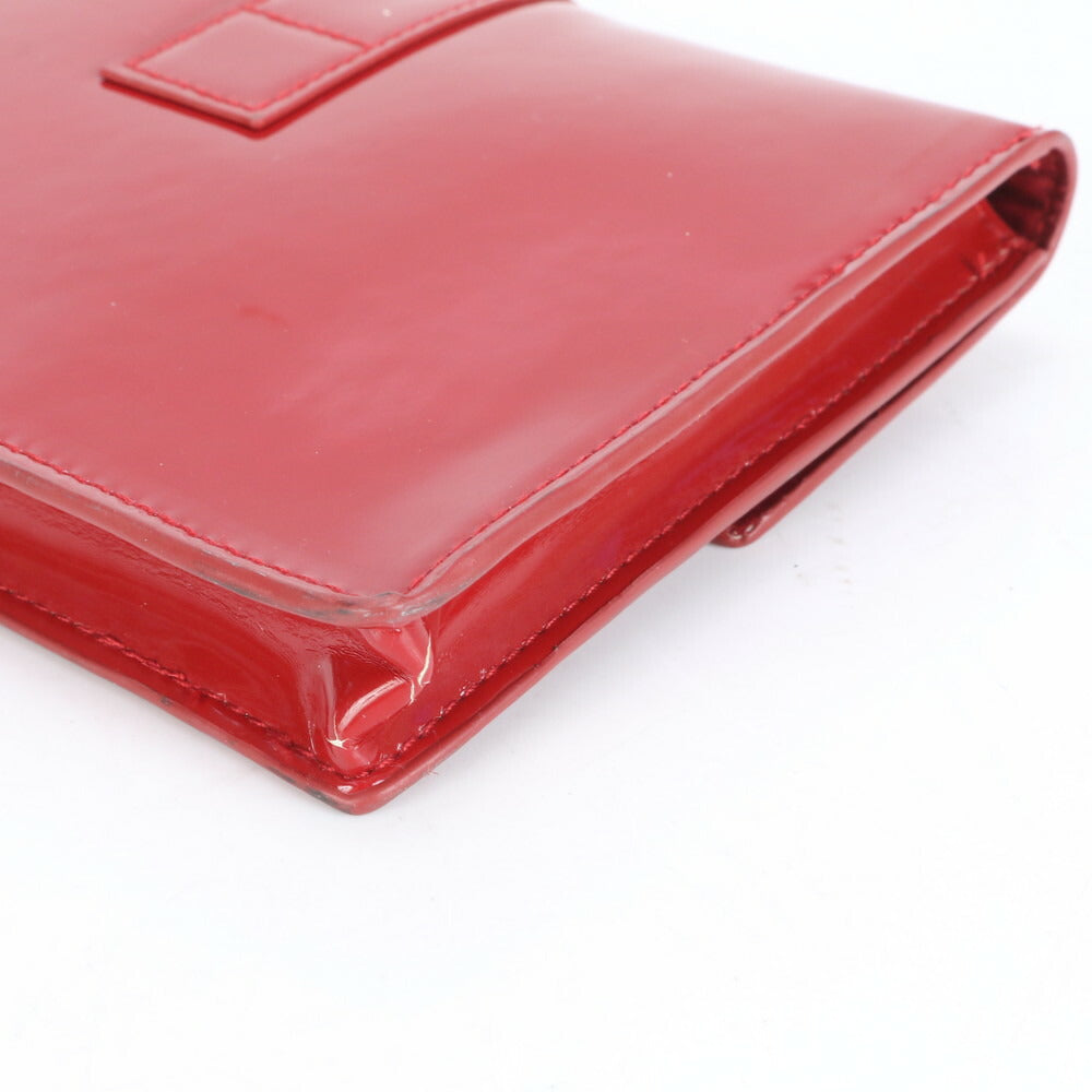 美品 ミュウミュウ パテント レザー クラッチ バッグ ハンド セカンド ポーチ トート ゴールド 金具 レディース RUE CK26-1