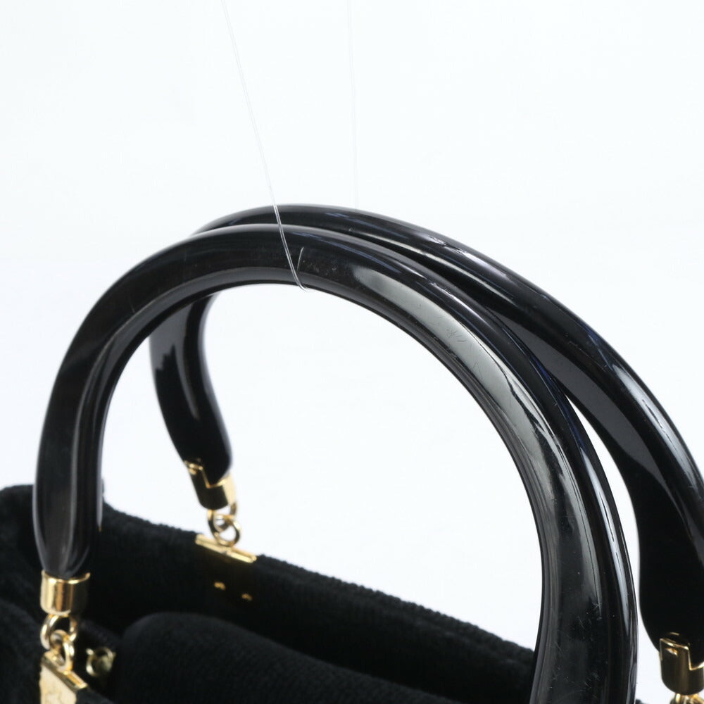 フェイラー シュニール織 フラワー 花柄 トート バッグ 肩掛け ショルダー ハンド ブラック 黒 ゴールド 金具 レディース EUE CL5-3