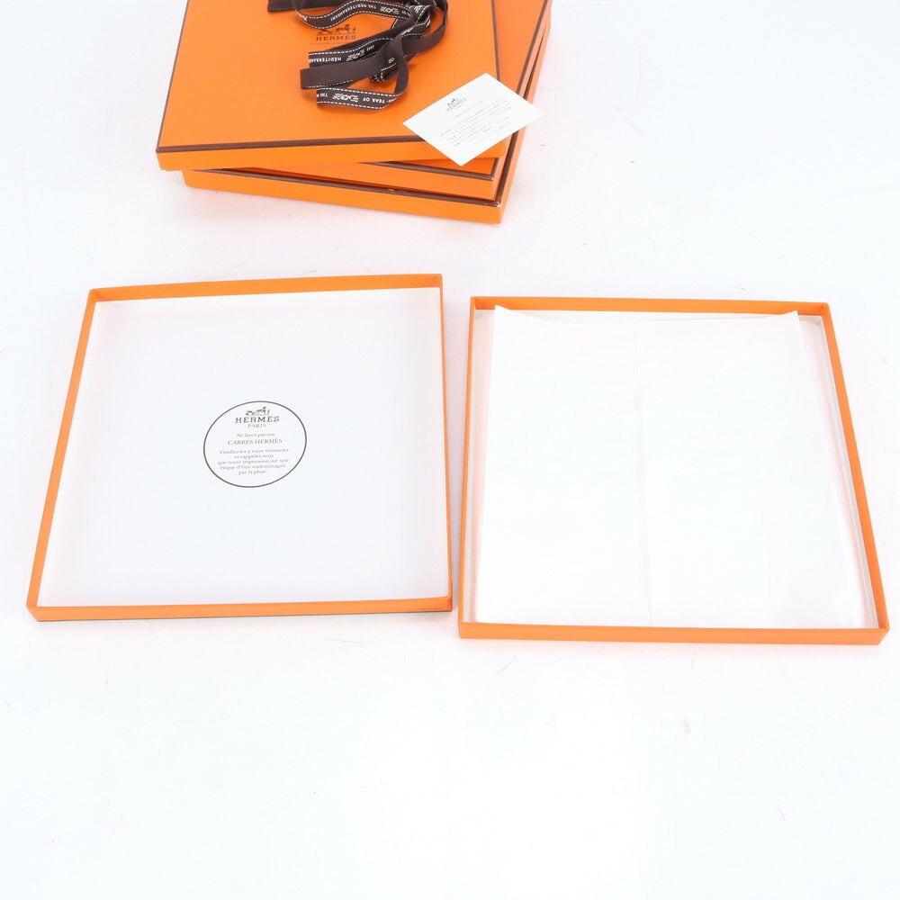 まとめ 4点セット エルメス 保管 箱 カレ スカーフ ストール ボックス オレンジ バッグ カバン 鞄 収納 レディース RUE CL3-6