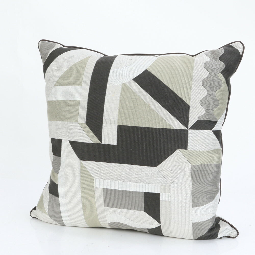 美品 エルメス レザー シルク クッション ホーム アイテム グッズ グレー ソファ インテリア レディース EEE CM13-6