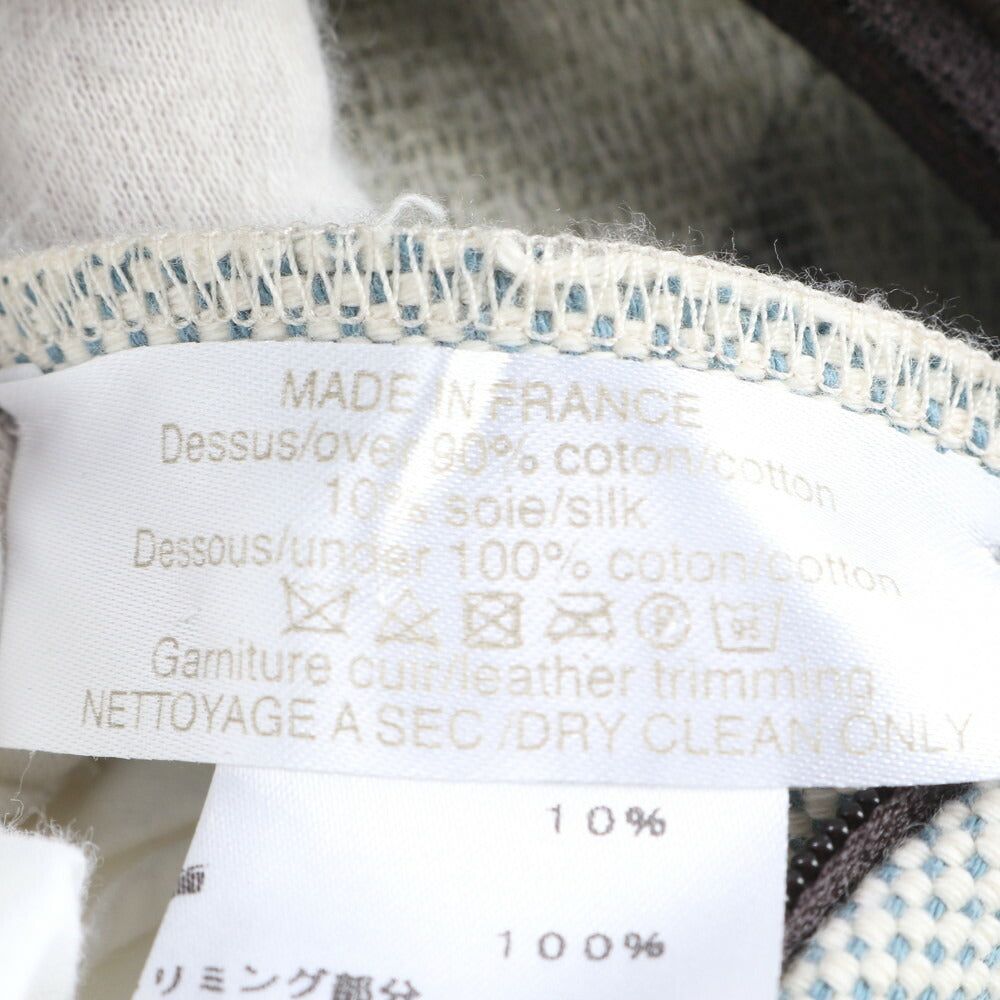 美品 エルメス レザー シルク クッション ホーム アイテム グッズ グレー ソファ インテリア レディース EEE CM13-6