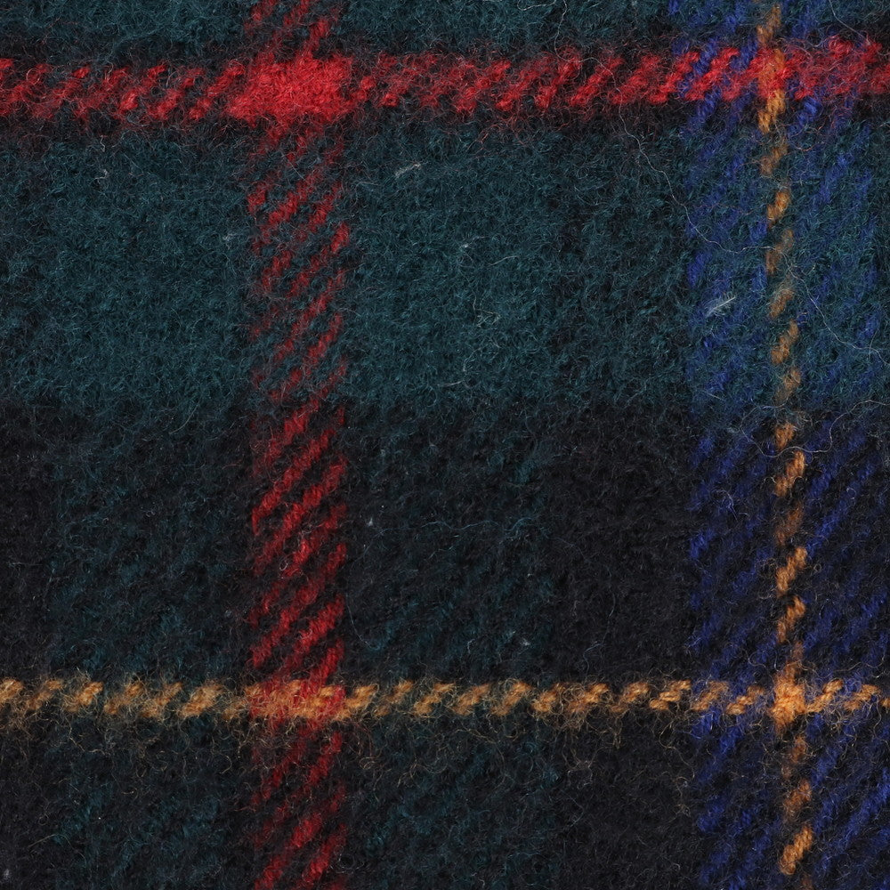 極美品 エルメス タグ付 カシミヤ チェック フリンジ マフラー ネイビー 紺 秋 冬 防寒 ストール メンズ レディース RUE CU20-8