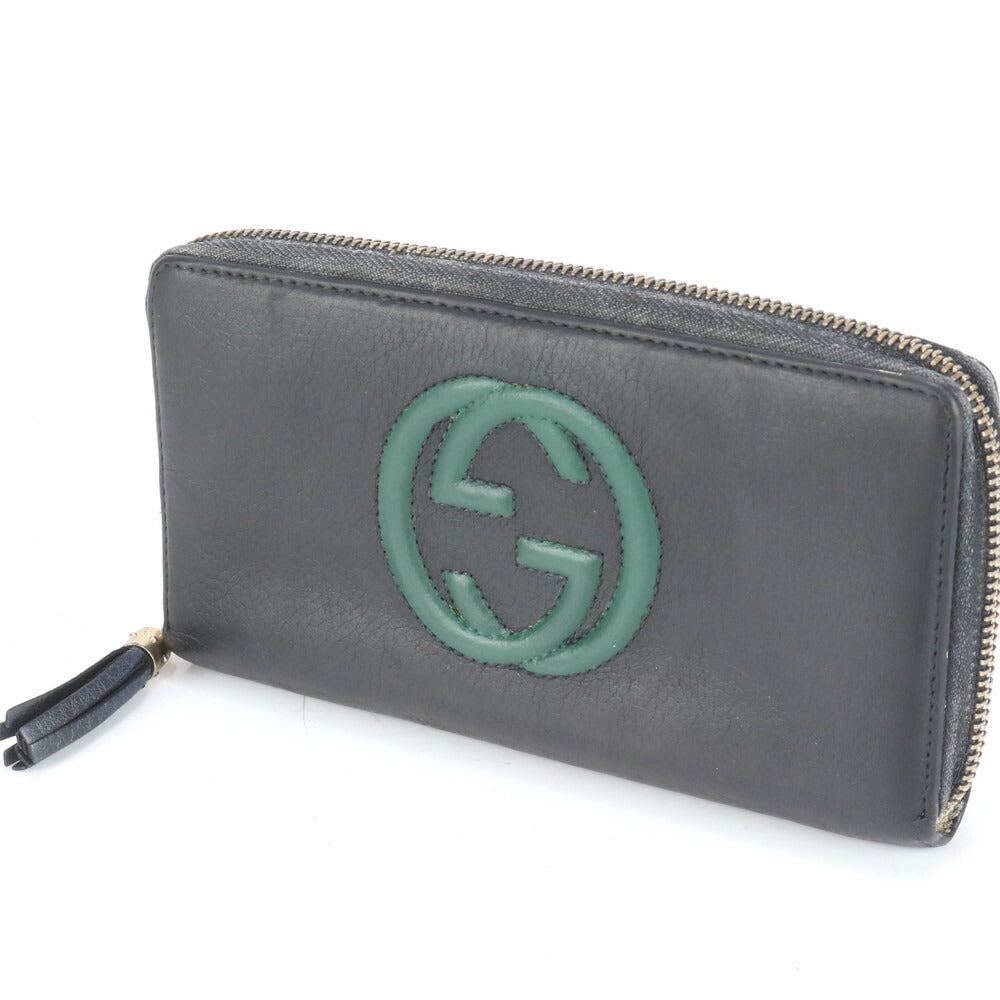 グッチ GG ソーホー フリンジ レザー 長財布 二つ折り ロング ウォレット ラウンドファスナー 282413 レディース RCE CM12-10