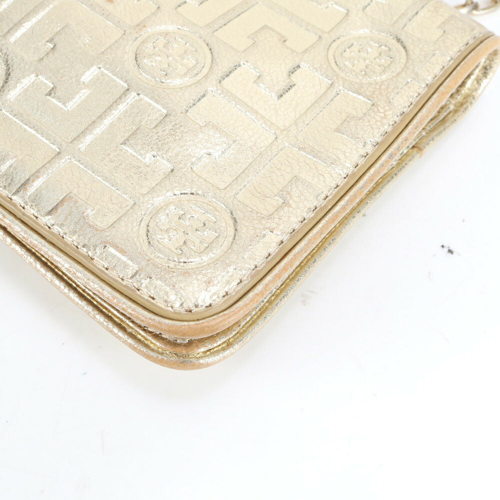 トリーバーチ ゴールド チェーン ショルダー ウォレット 長財布 レザー 斜め掛け クロスボディ ハンド トート レディース ECE CN1-9