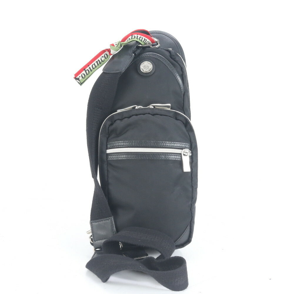 美品 オロビアンコ イタリア製 ジャコミオ レザー ショルダーバッグ 斜め掛け ボディ ウエストポーチ ショルダー メンズ ECE CN4-3