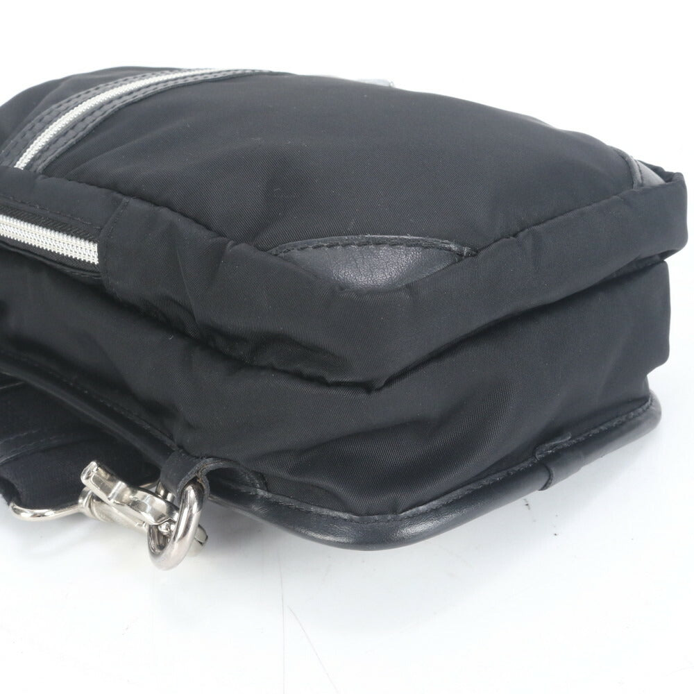 美品 オロビアンコ イタリア製 ジャコミオ レザー ショルダーバッグ 斜め掛け ボディ ウエストポーチ ショルダー メンズ ECE CN4-3