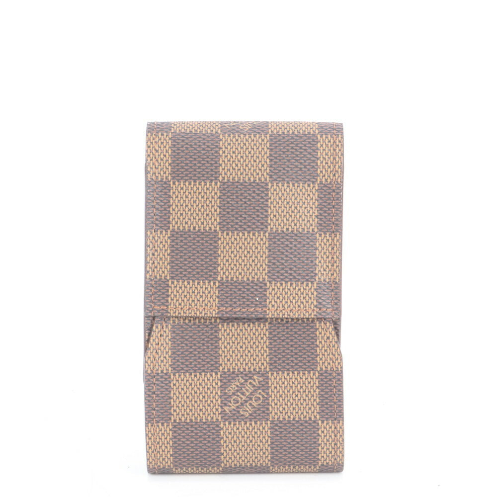 美品 ルイヴィトン ダミエ エテュイ シガレット N63024 レザー シガレットケース タバコ 煙草 ビジネス 紳士 メンズ RUE CV29-3