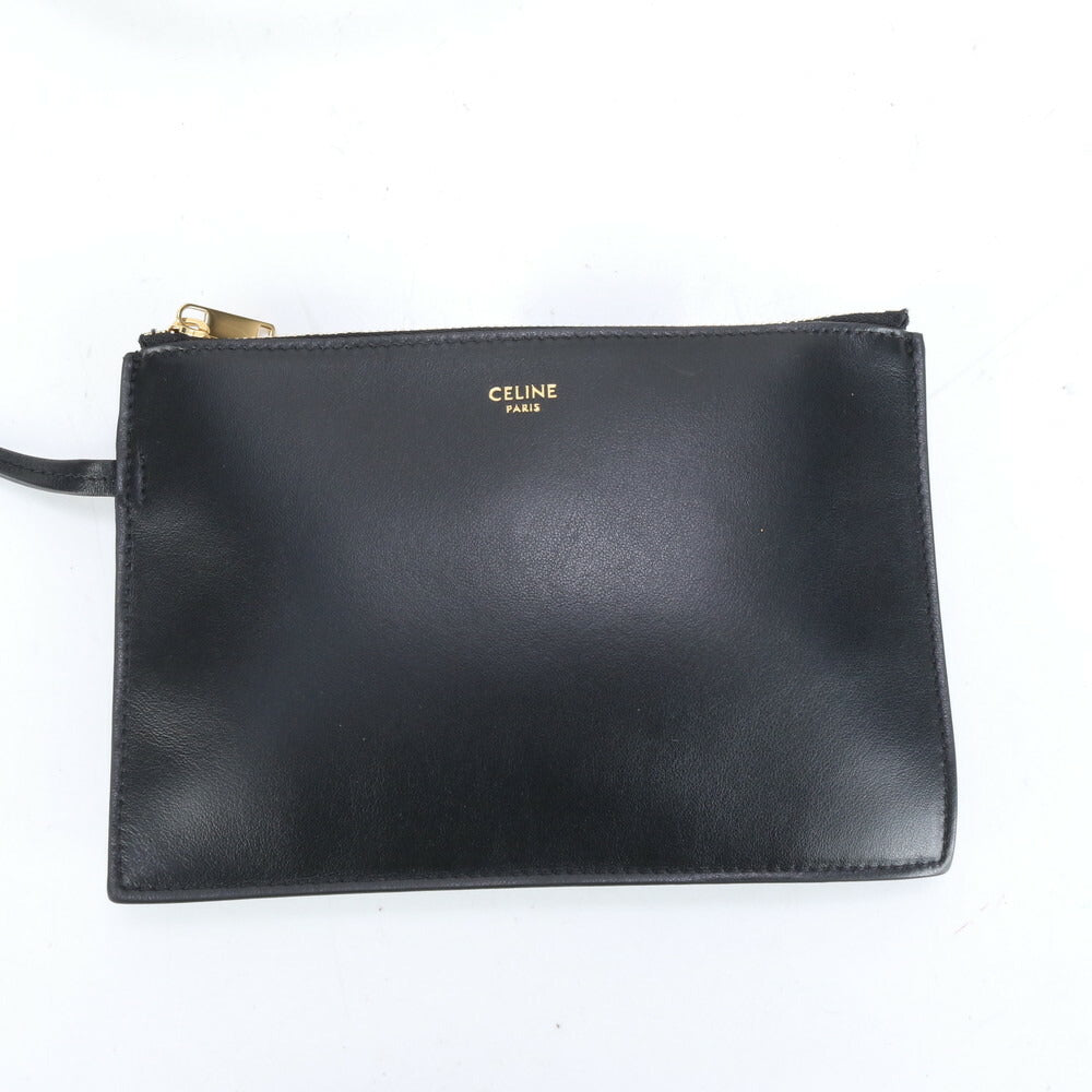 極美品 セリーヌ ティーン バケット 16 セーズ レザー 2WAY ショルダーバッグ 斜め掛け ハンド トート ブラック レディース RUE CO1-6