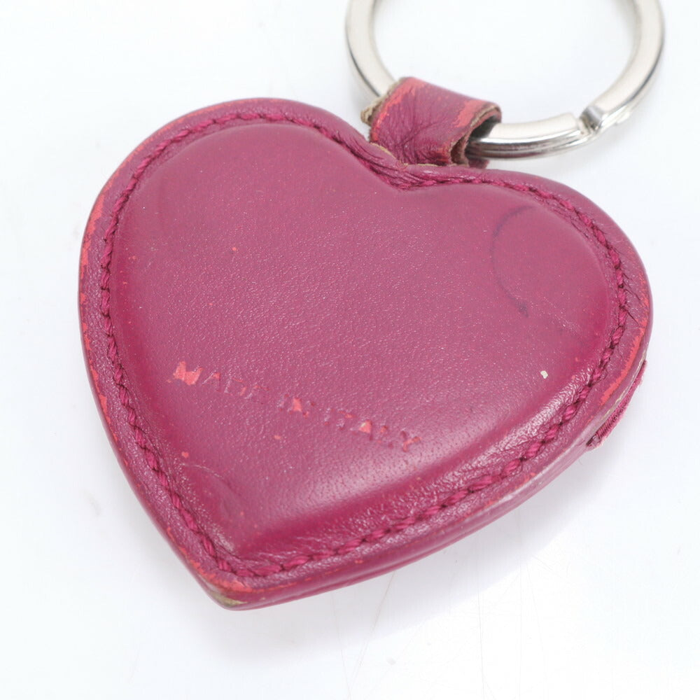 サルヴァトーレフェラガモ ヴァラリボン ハート 型 モチーフ キーホルダー パープル レザー キーリング 本革 レディース MMM CL87-17