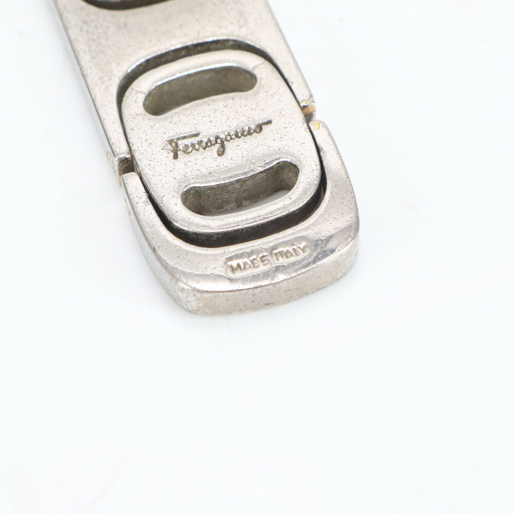 美品 サルヴァトーレフェラガモ ヴァラ キーホルダー バッグ チャーム キーリング シルバー メンズ レディース MMM CL87-12