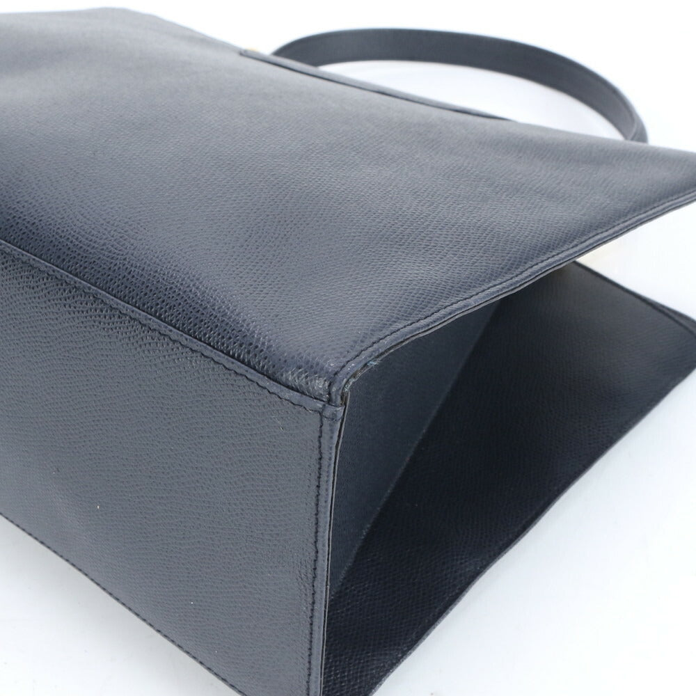 美品 ジャンフランコ・フェレ イタリア製 レザー ショルダーバッグ 肩掛け トート ハンド ネイビー 紺 レディース RUE CO16-3