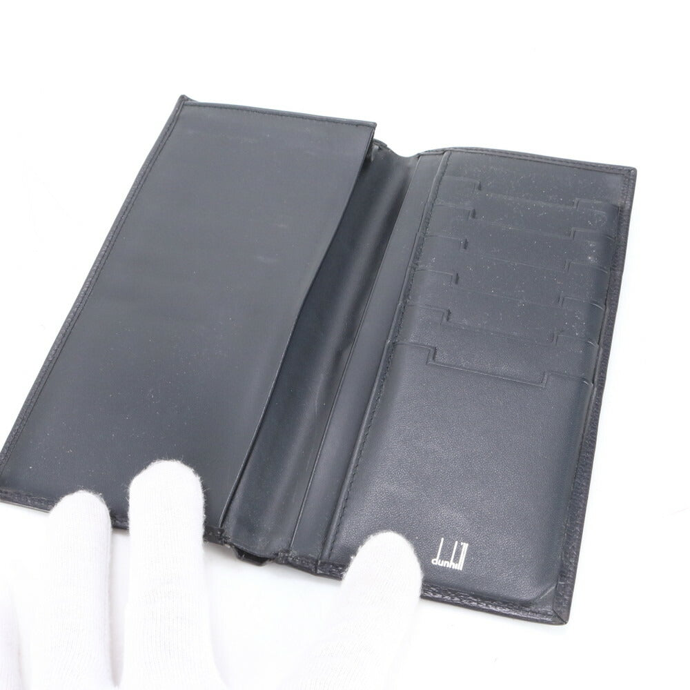 美品 ダンヒル レザー 長財布 二つ折り ウォレット 本革 ブラック 黒 ブランド メンズ ERM CP24-7