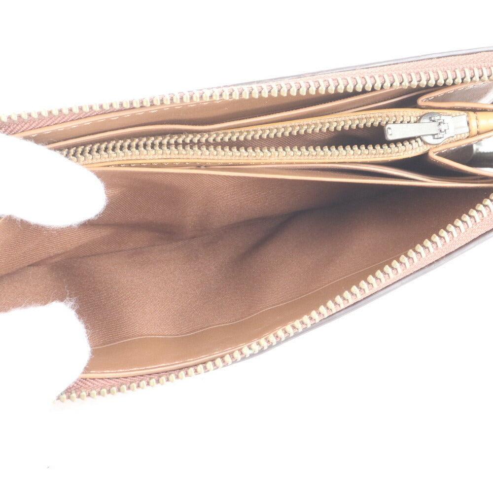 極美品 コーチ レザー アコーディオン ジップ ロング ウォレット 長財布 ラウンドファスナー ブラウン 二つ折り メンズ RUE CP6-4