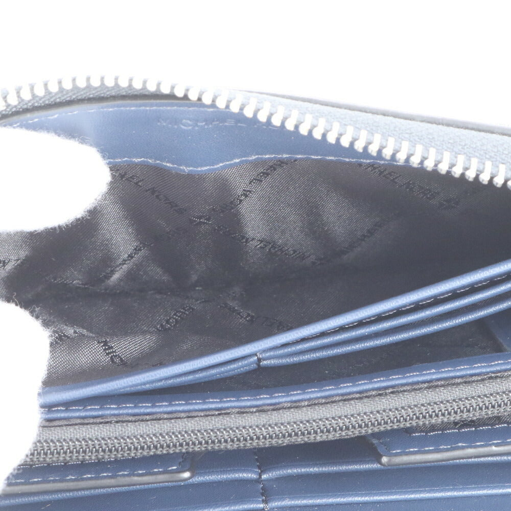 極美品 マイケルコース MKモノグラム レザー 長財布 二つ折り ロング ウォレット ラウンドファスナー メンズ RUE CP5-10