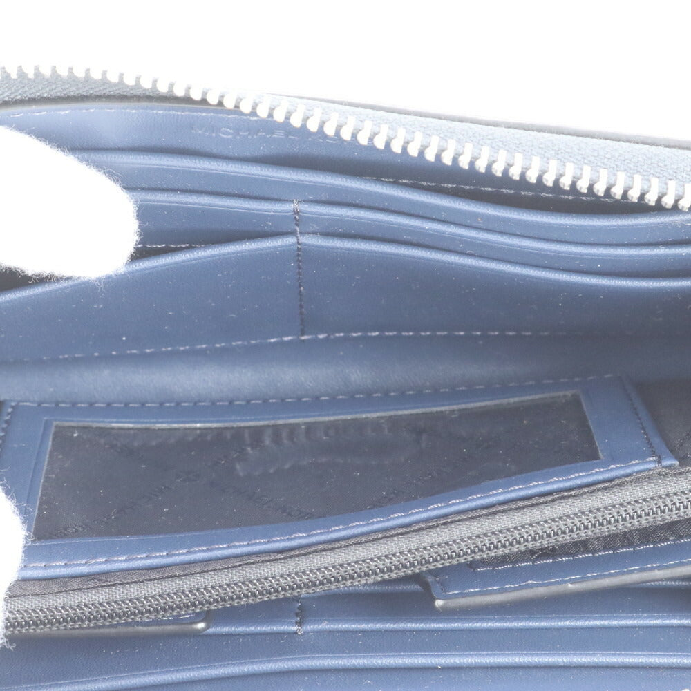 極美品 マイケルコース MKモノグラム レザー 長財布 二つ折り ロング ウォレット ラウンドファスナー メンズ RUE CP5-10