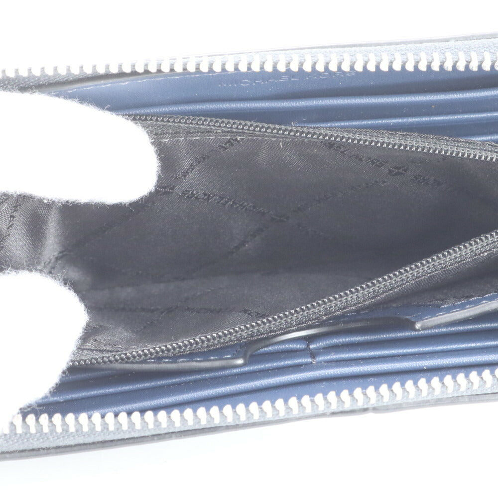 極美品 マイケルコース MKモノグラム レザー 長財布 二つ折り ロング ウォレット ラウンドファスナー メンズ RUE CP5-10