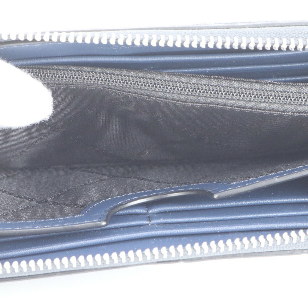 極美品 マイケルコース MKモノグラム レザー 長財布 二つ折り ロング ウォレット ラウンドファスナー メンズ RUE CP5-10