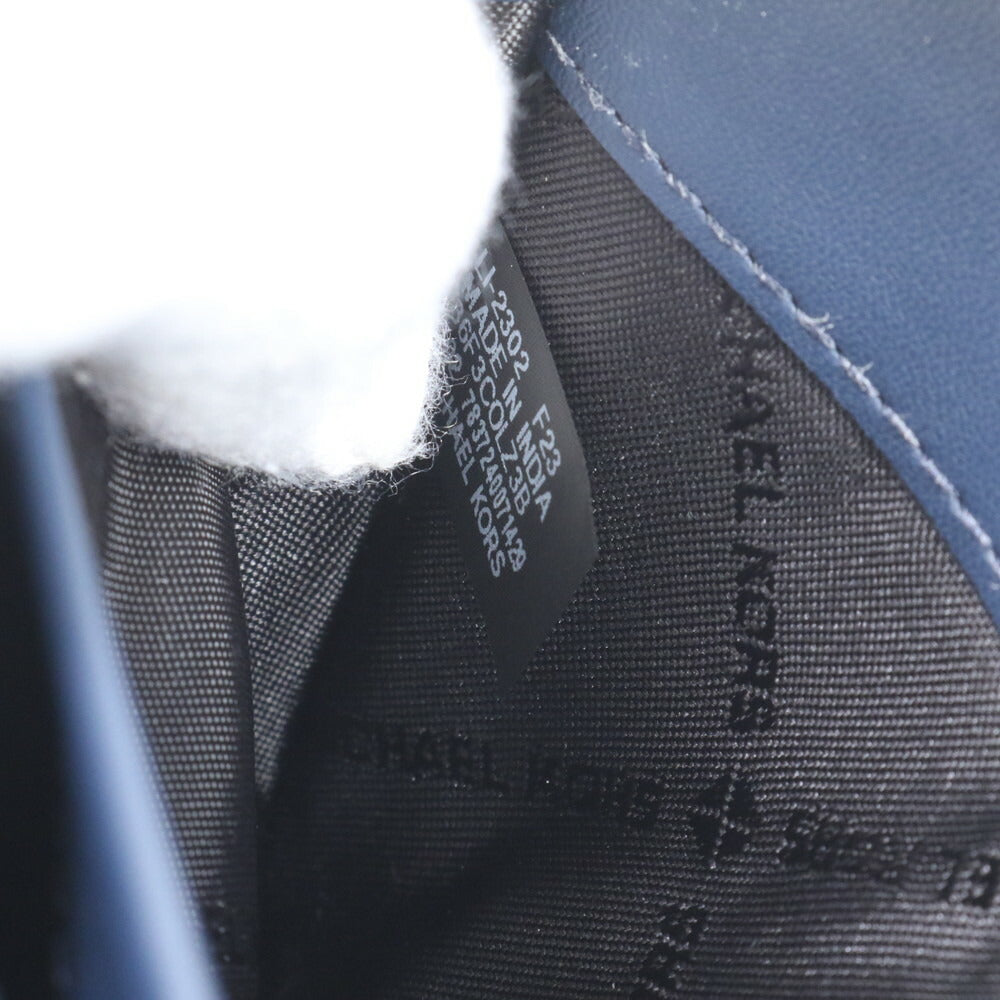 極美品 マイケルコース MKモノグラム レザー 長財布 二つ折り ロング ウォレット ラウンドファスナー メンズ RUE CP5-10