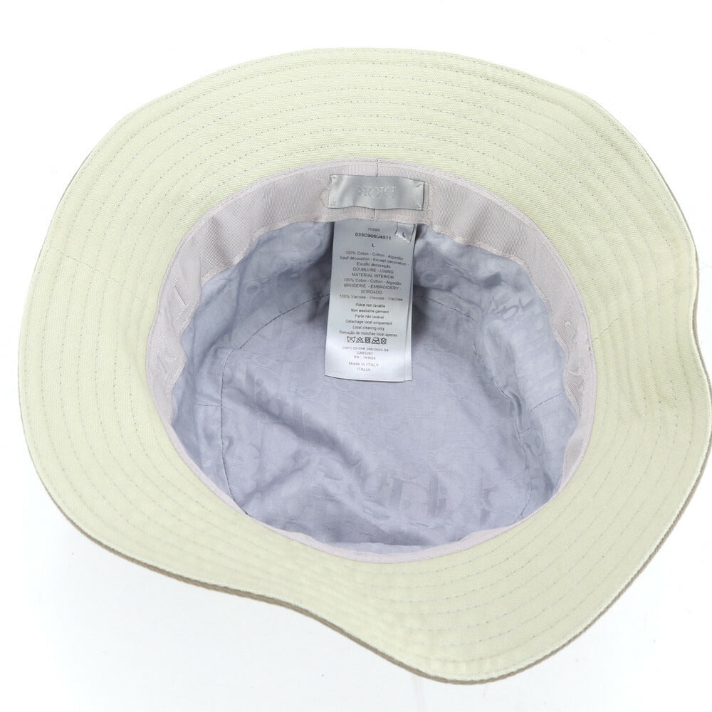新品同様 ディオール トラヴィス スコット カクタスジャック ボブ ハット バケットハット バケハ 帽子 ベージュ メンズ RUE CP8-1