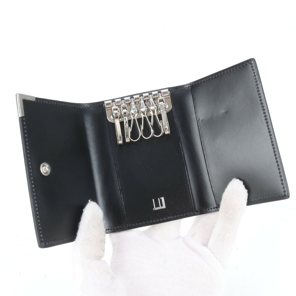 極美品 ダンヒル WN5000A レザー キーケース 6連 キーリング 本革 ブラック 黒 メンズ EUM CP22-7