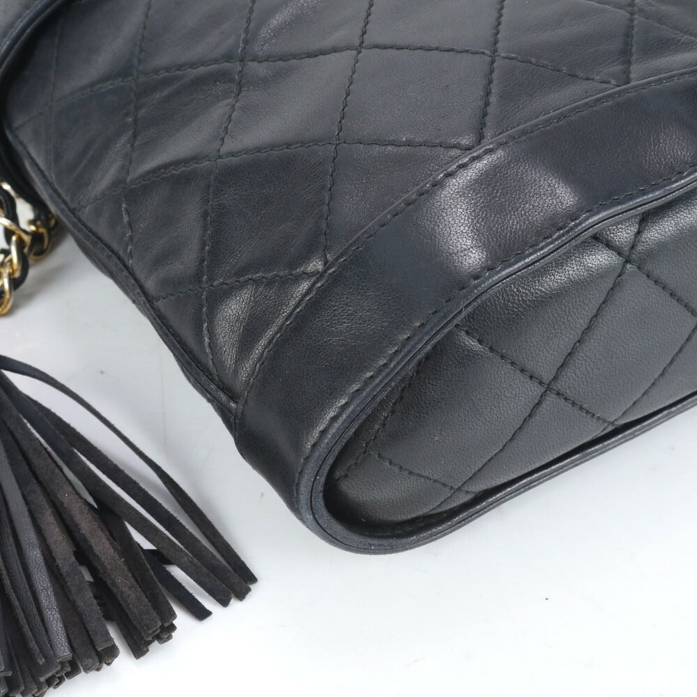 美品 シャネル シリアルシール付 マトラッセ バニティ ラムスキン レザー ショルダーバッグ 斜め掛け トート レディース EUE CP8-9