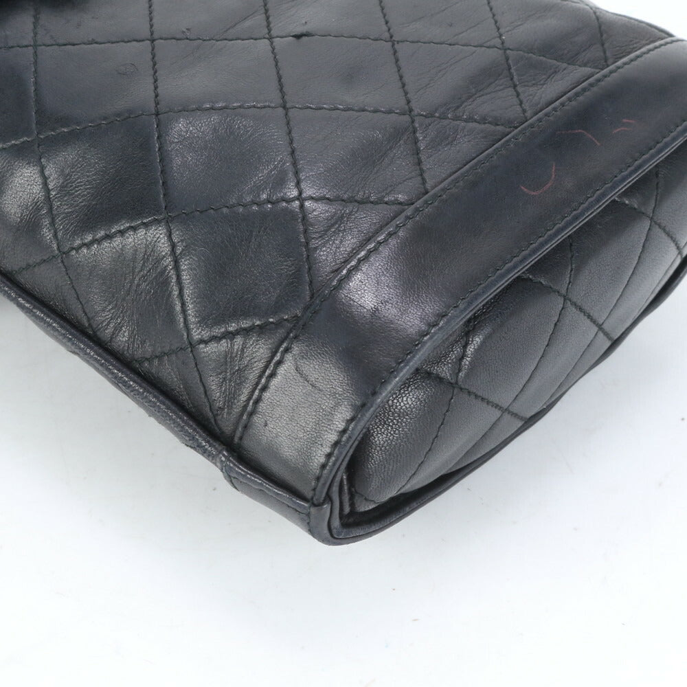 美品 シャネル シリアルシール付 マトラッセ バニティ ラムスキン レザー ショルダーバッグ 斜め掛け トート レディース EUE CP8-9