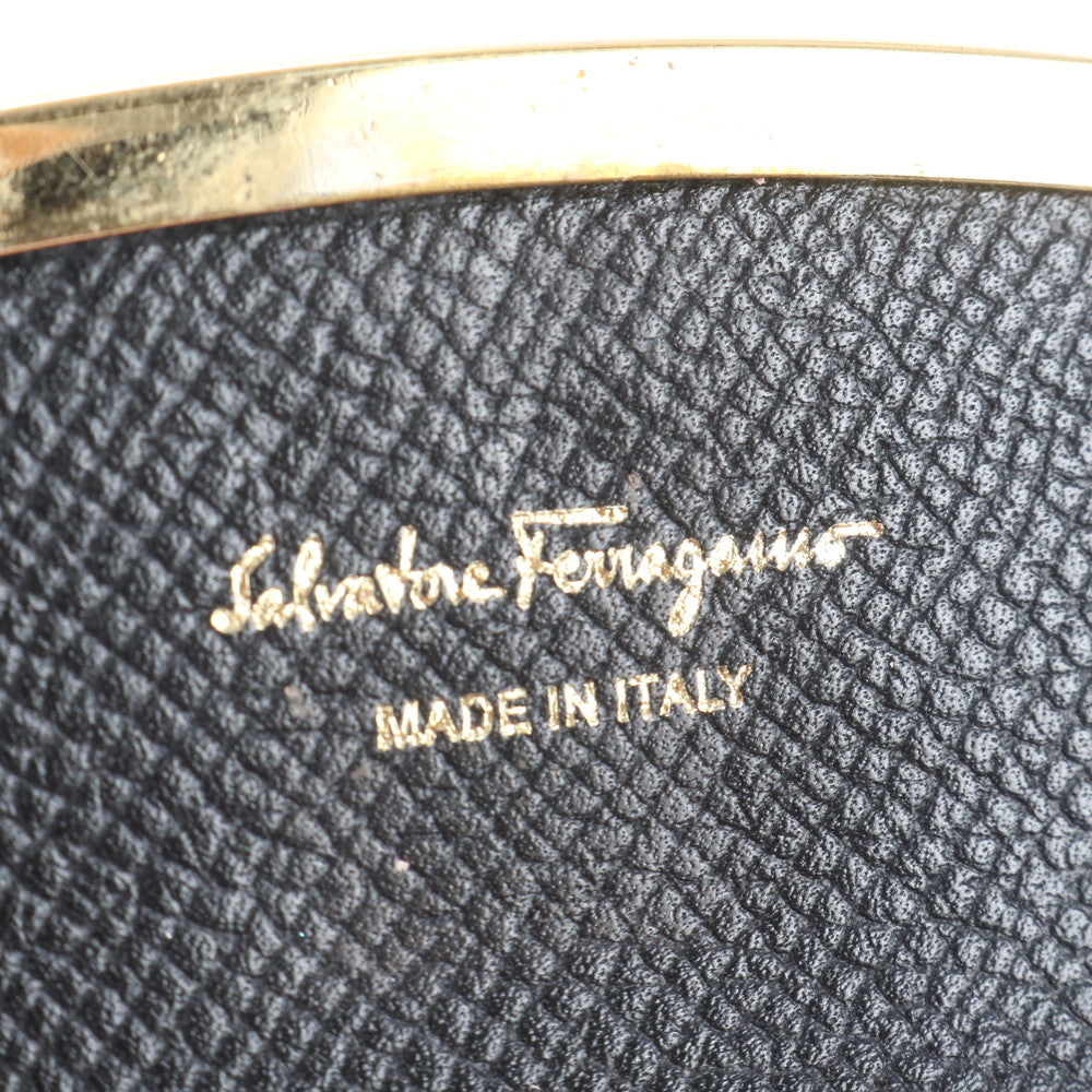 サルヴァトーレフェラガモ ガンチーニ レザー キーケース 6連 キーリング 本革 ブラック 黒 メンズ レディース EUM CP20-5