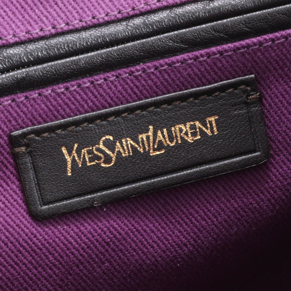 極美品 YSL イヴ サンローラン イタリア製 レザー トート バッグ 肩掛け ショルダー ハンド ゴールド 金具 A4 レディース RUE CQ14-2