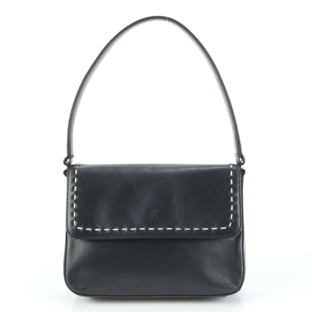 美品 アニエスベー ヴォヤージュ レザー ショルダーバッグ 肩掛け ワンショルダー トート ハンド ブラック レディース ECE CQ31-3