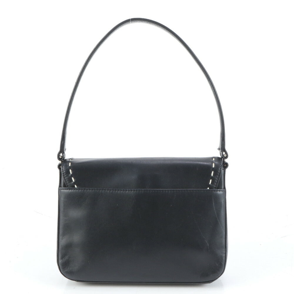 美品 アニエスベー ヴォヤージュ レザー ショルダーバッグ 肩掛け ワンショルダー トート ハンド ブラック レディース ECE CQ31-3