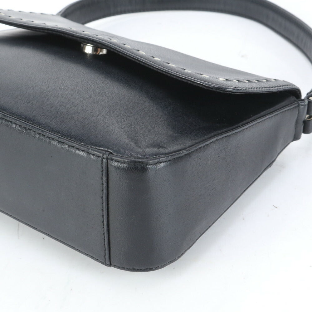 美品 アニエスベー ヴォヤージュ レザー ショルダーバッグ 肩掛け ワンショルダー トート ハンド ブラック レディース ECE CQ31-3