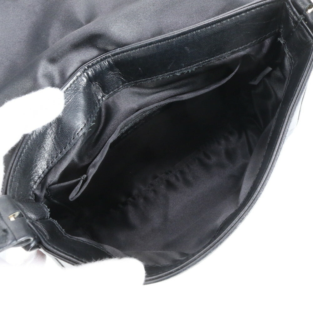 美品 アニエスベー ヴォヤージュ レザー ショルダーバッグ 肩掛け ワンショルダー トート ハンド ブラック レディース ECE CQ31-3