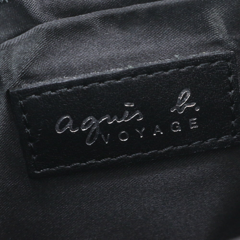 美品 アニエスベー ヴォヤージュ レザー ショルダーバッグ 肩掛け ワンショルダー トート ハンド ブラック レディース ECE CQ31-3