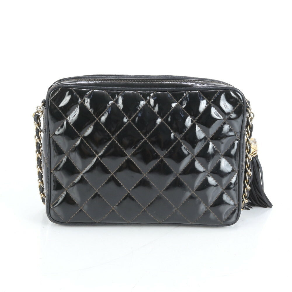 極美品 シャネル シリアルシール付 マトラッセ レザー タッセル ショルダーバッグ 斜め掛け ハンド トート レディース RRE CR2-1