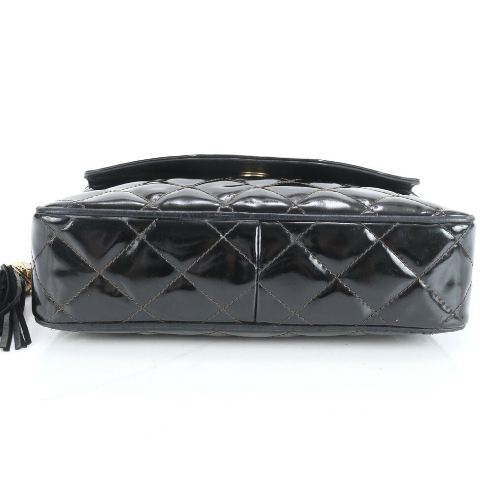 極美品 シャネル シリアルシール付 マトラッセ レザー タッセル ショルダーバッグ 斜め掛け ハンド トート レディース RRE CR2-1