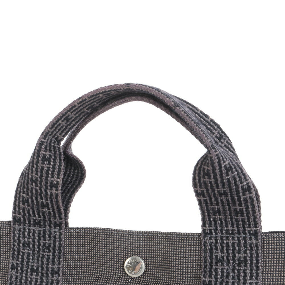 極美品 エルメス エールライン MM トート バッグ ショルダー ビジネス 通勤 書類鞄 A4 グレー 紳士 メンズ ERE CR12-6